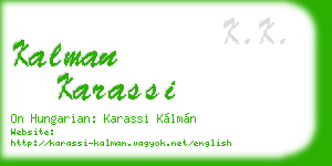 kalman karassi business card
